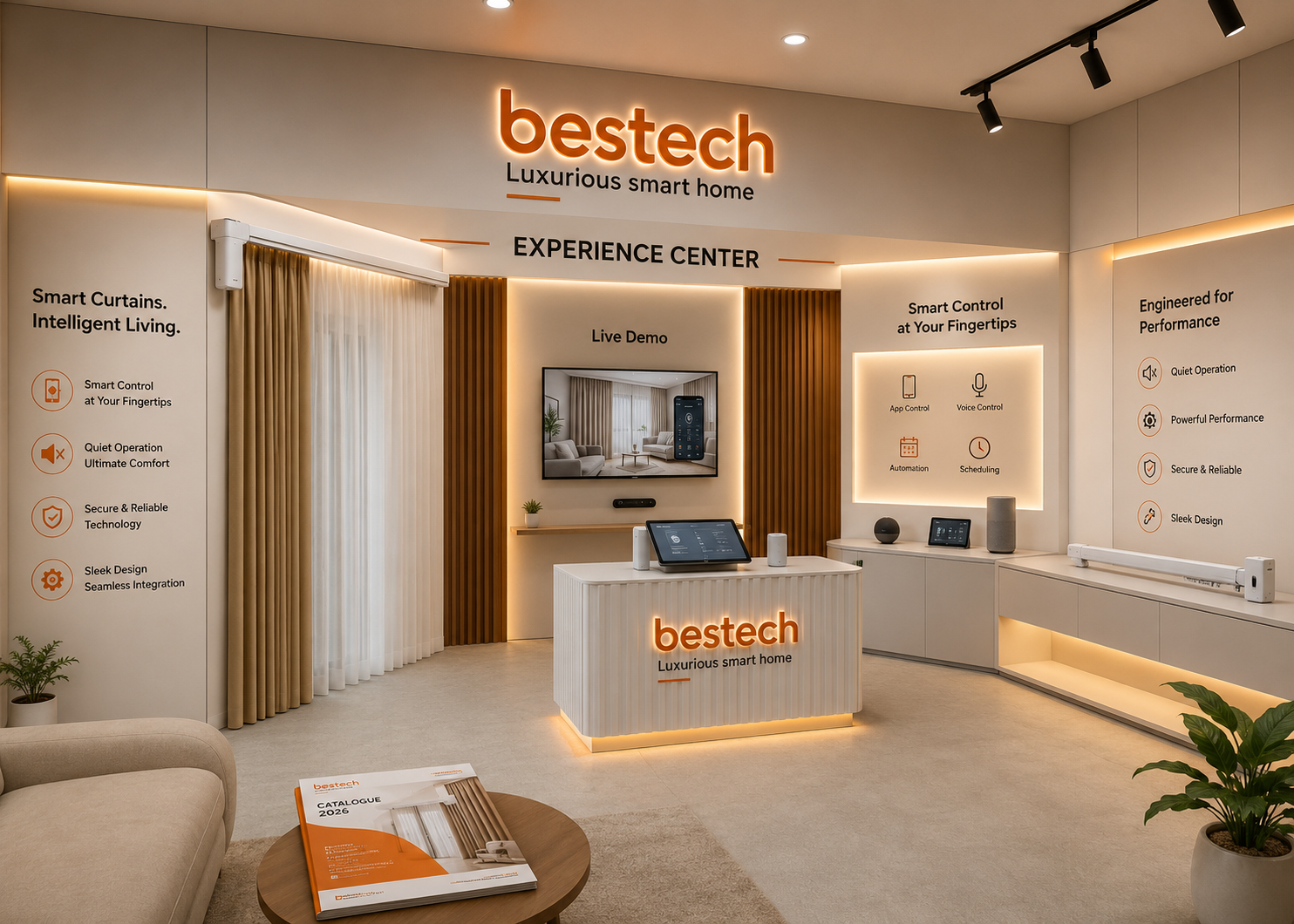 BESTECH assembled curtain tracks